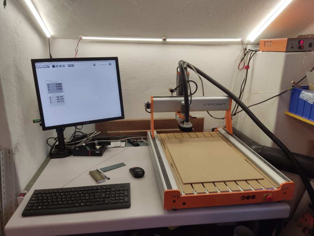 CNC Fräse, Werkstatt, Stepcraftsystems, Computer