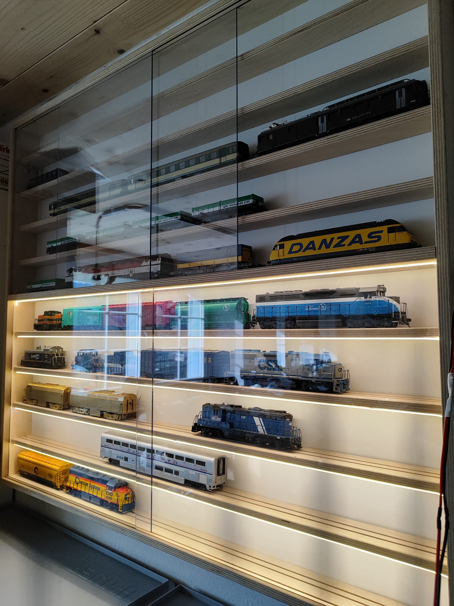 Vitrine Modelleisenbahn Licht H0Scale